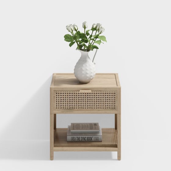 Wooden Side Table 3D model for Modern Interiors