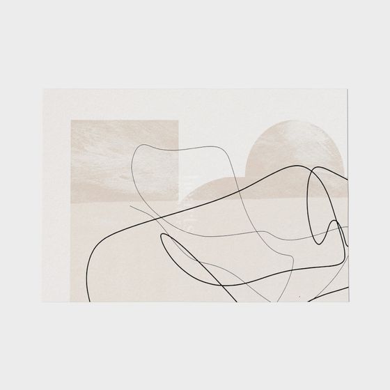 Abstract Lines 3D model in Soft Pink Tones