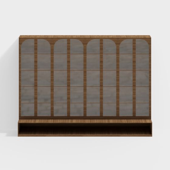 Wooden Folding Screen 3D model