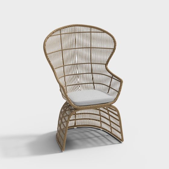 Tropical-Inspired Woven Chair 3D model