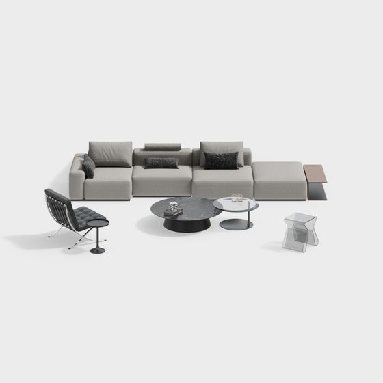 Urban Living Room Set 3D model