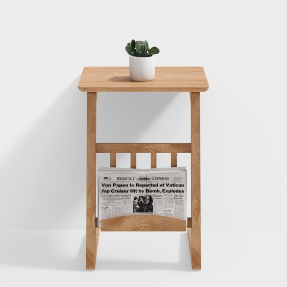 Stylish Minimalist Side Table 3D model