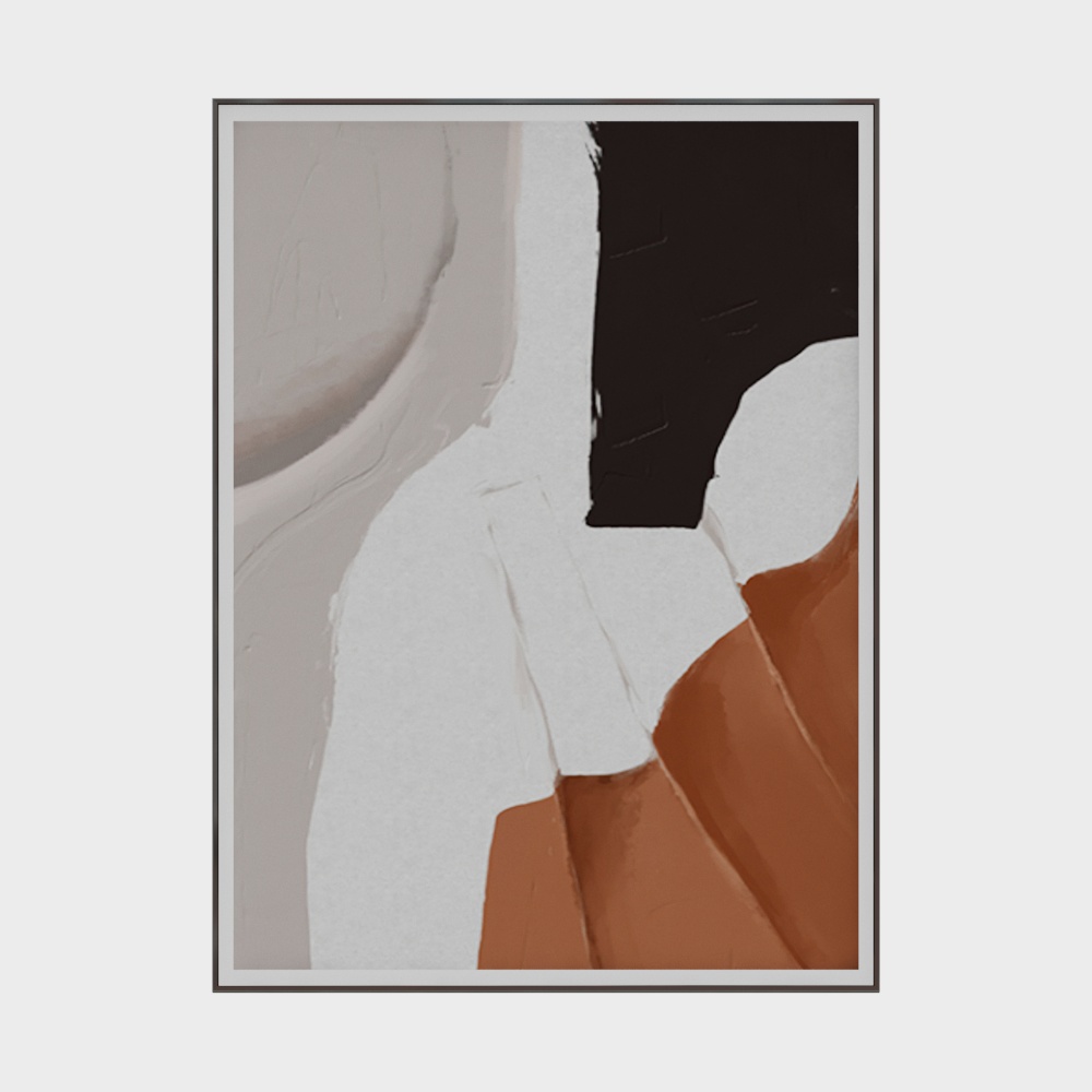 現代的なリビングとダイニングの装飾画