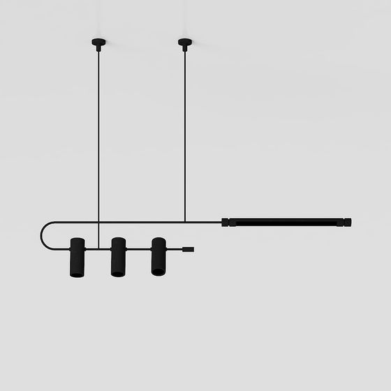 Industrial Pendant Light 3D model for Modern Spaces