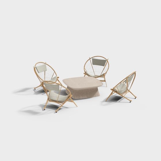 Cozy Retreat Lounge Set 3D model