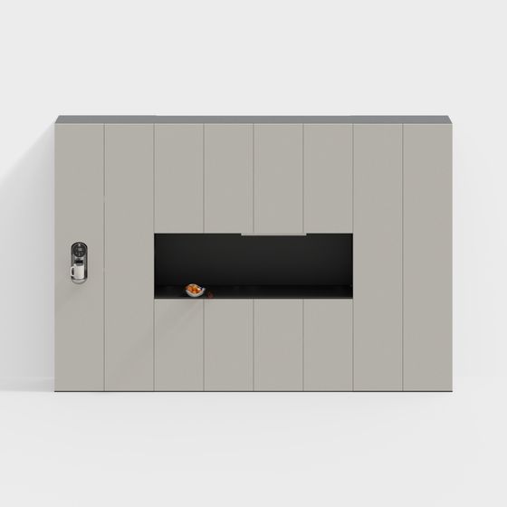 Stylish Minimalist Storage Cabinet 3D model for Modern Interiors