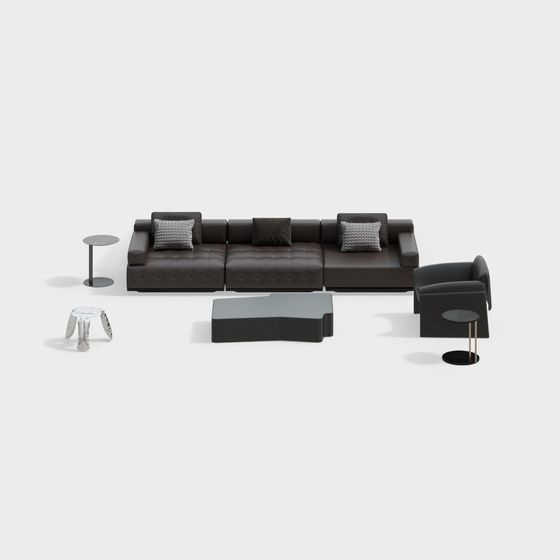 Modern Urban Living Room Set 3D model
