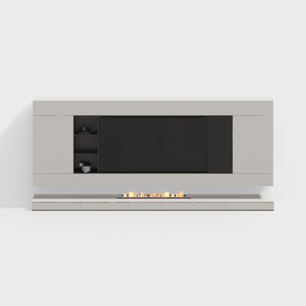 Parete media per soggiorno moderno