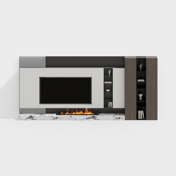 Parete Accento Moderna per Soggiorno e Sala da Pranzo