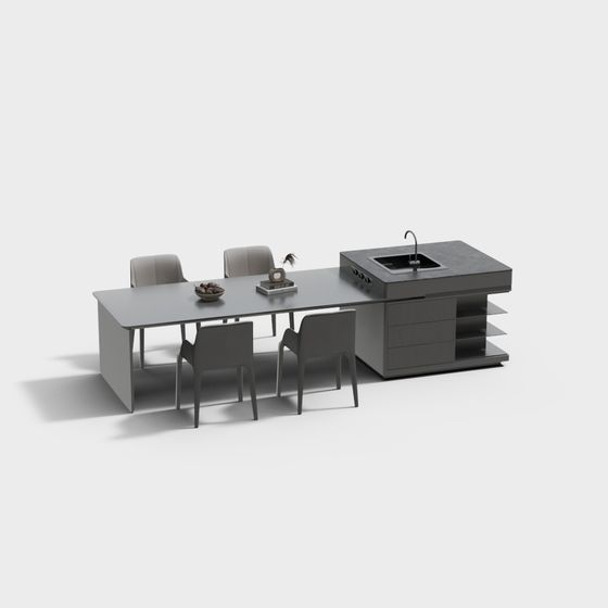 Urban Kitchen 3D model for Modern Spaces