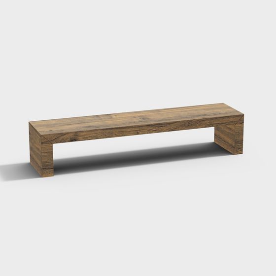 Stylish Urban Bench 3D model for Creative Projects