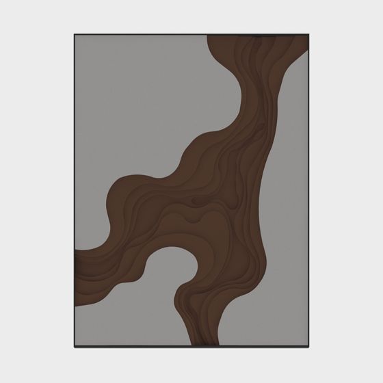 Flowing Beauty Low-Poly 3D Model for Creative Projects