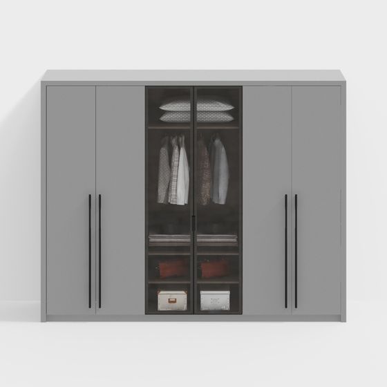 Modern Minimalist Wardrobe 3D model
