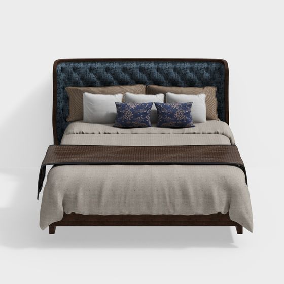 Stylish Modern Bed 3D Model for Creative Designs