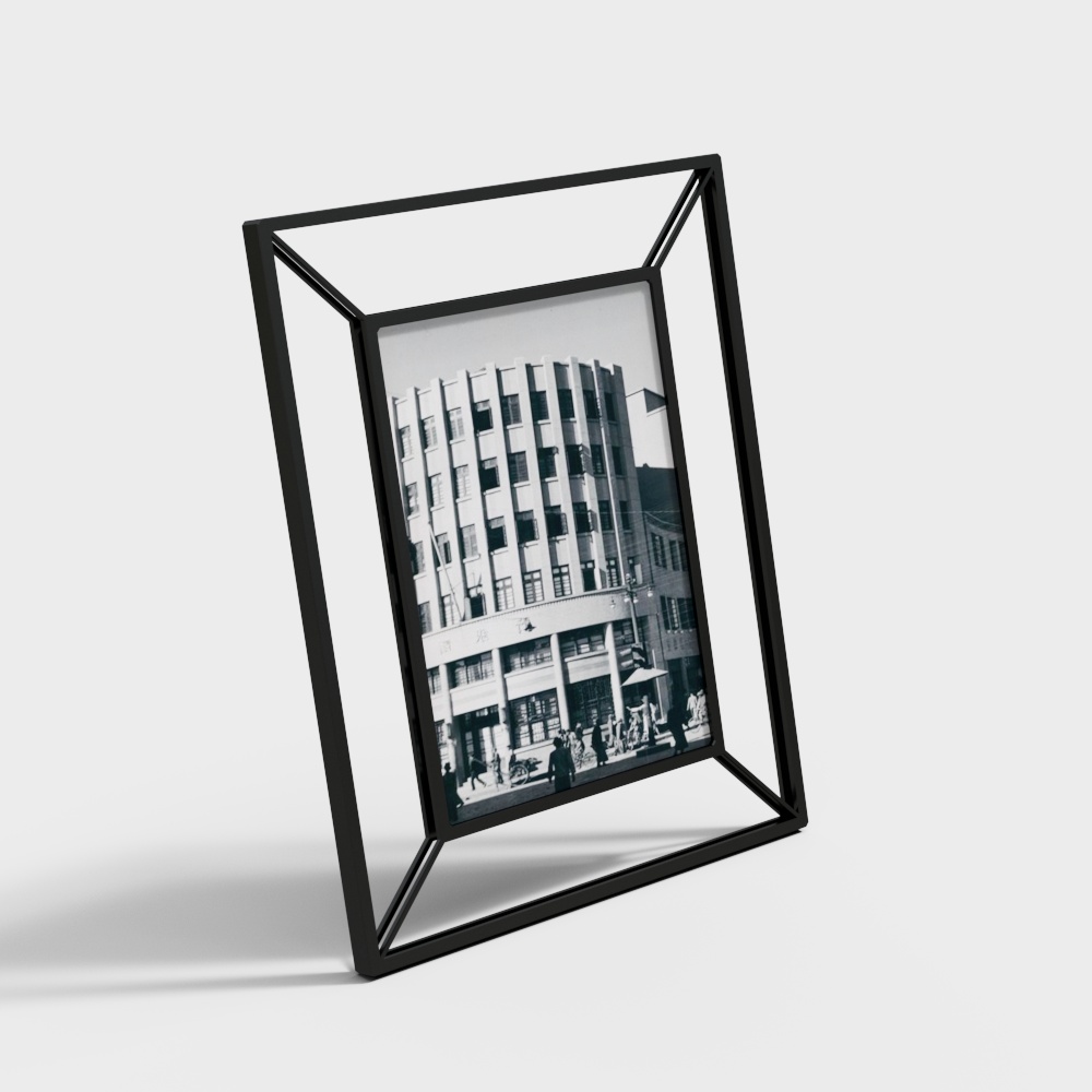 Minimalist Low-Poly Frame 3D model for Urban Aesthetics