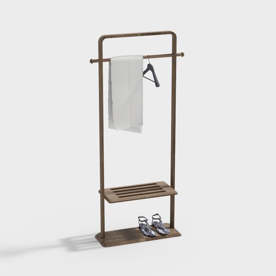 Stylish Coat Rack 3D model for Contemporary Spaces