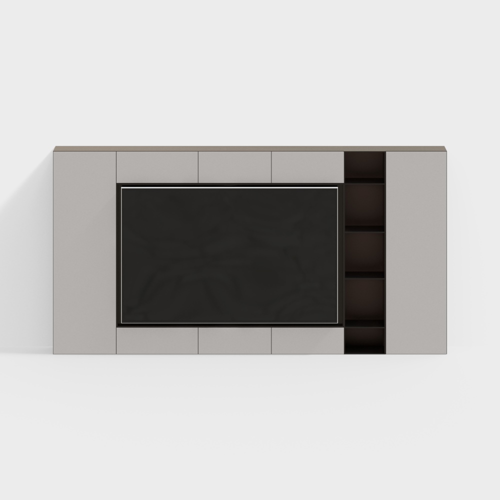 이탈리안 스타일 다이닝룸 텔레비전 배경 벽