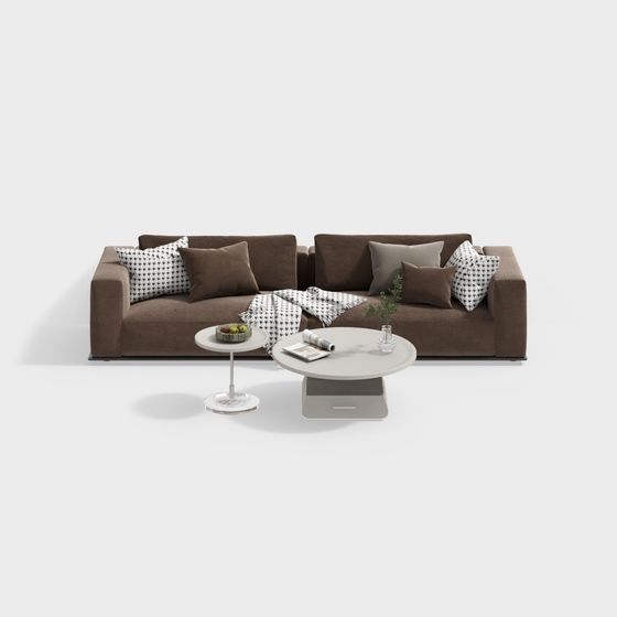 Elegant Low-Poly Sofa 3D Model for Stylish Homes