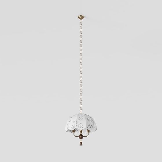 Elegant Low-Poly Chandelier 3D model