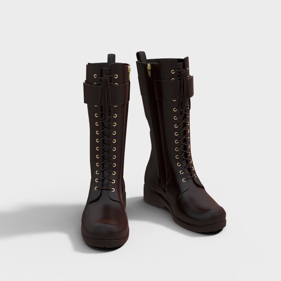 Stylish Combat Boots 3D model