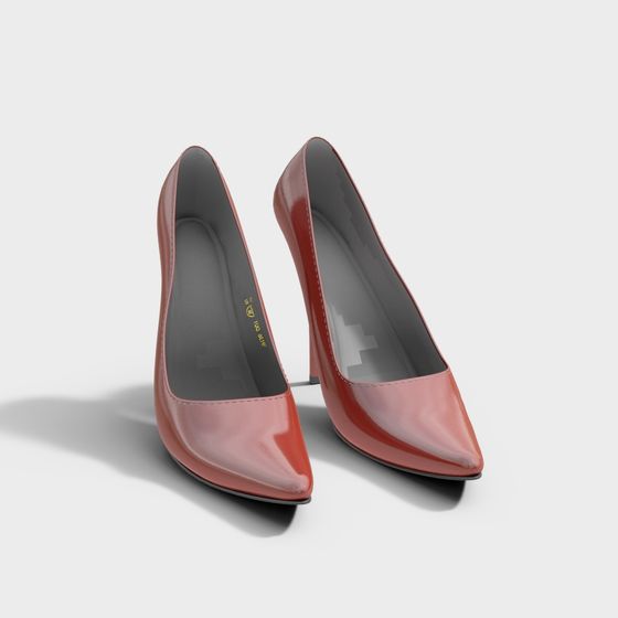 Sleek High Heel Shoe 3D model