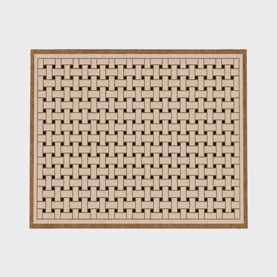Elegant Woven Carpet 3D Model for Creative Projects