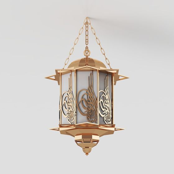Exquisite Low-Polygon Chandelier 3D Model