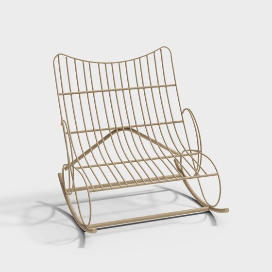 Streamlined Rocking Chair 3D model