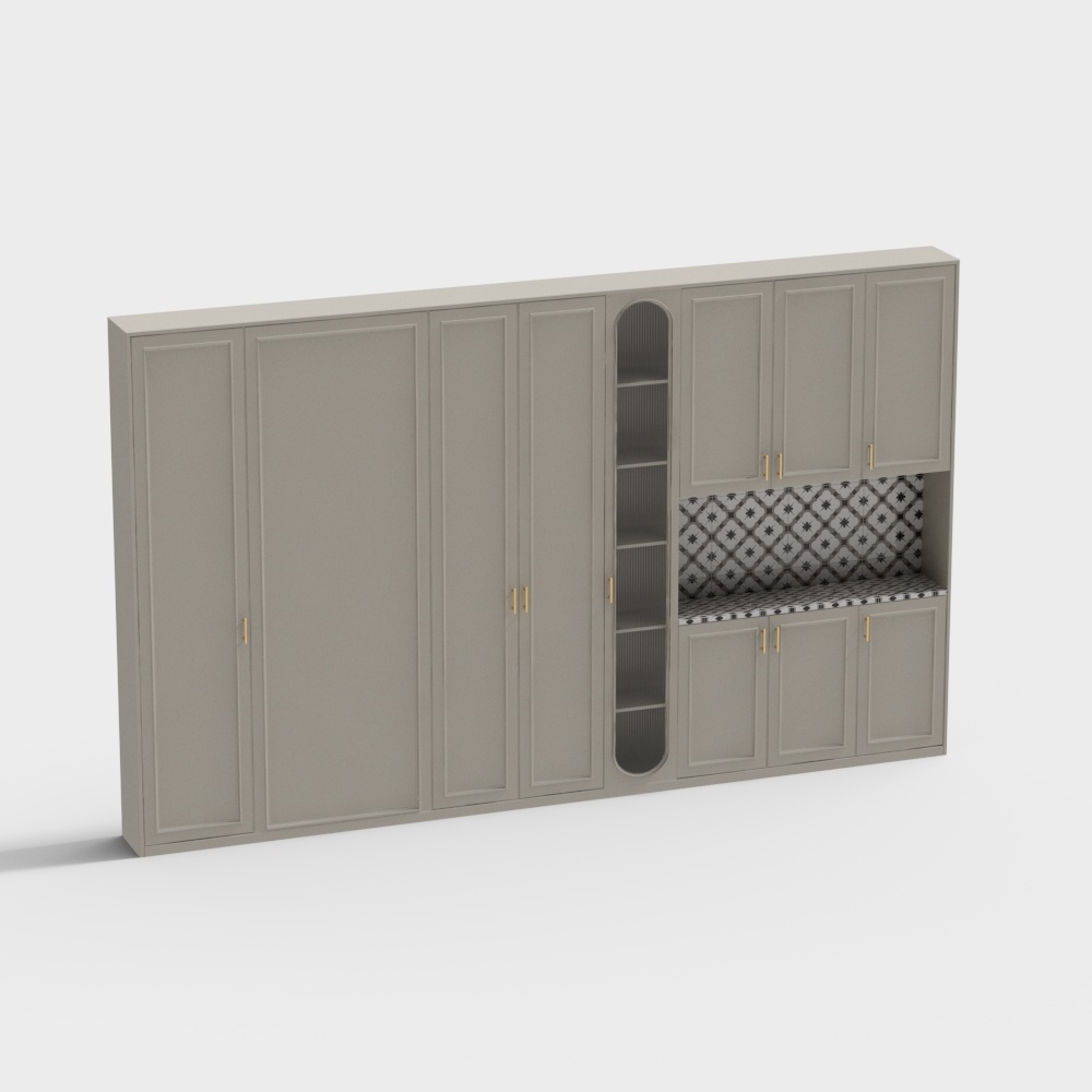 Modern Cream-colored Dining Sideboard for Living Room