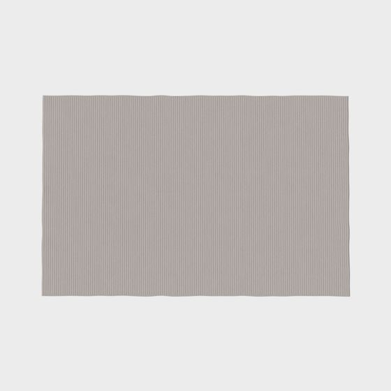 Elegant Grey Low-Poly Carpet 3D model