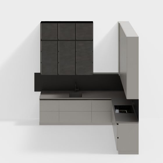 City Corner Low Poly 3D Model