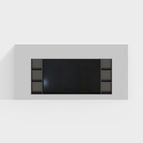 Minimalist Urban Shelf 3D model for Creative Spaces