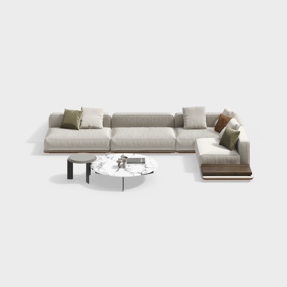 Modern Living Room Sofa and Coffee Table Set