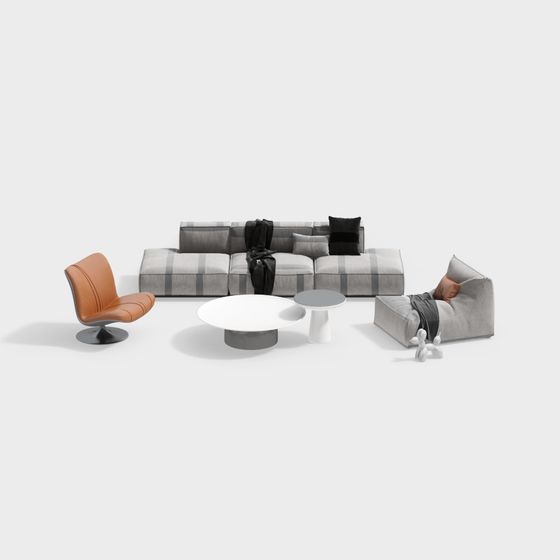 Urban Living Room Set 3D model