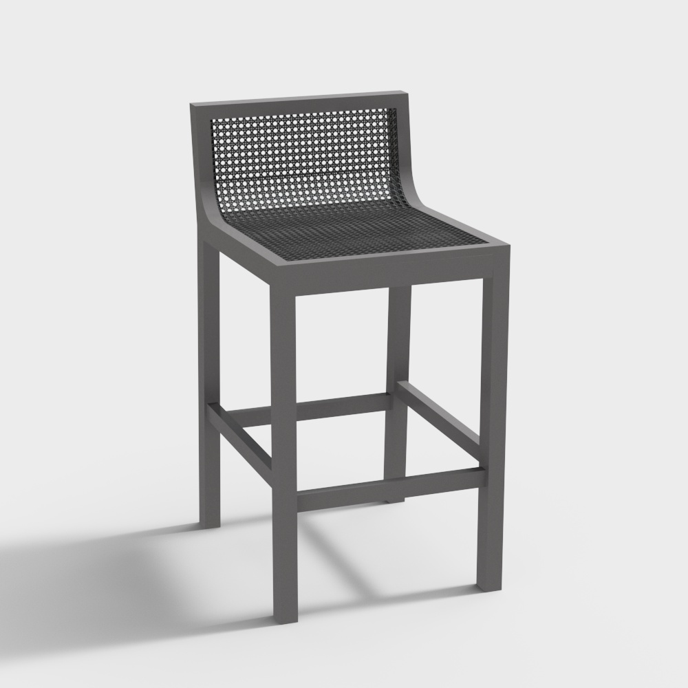 Tabourets de bar en rotin