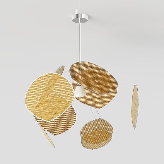 Elegant Low-Poly Chandelier 3D model for Modern Interiors