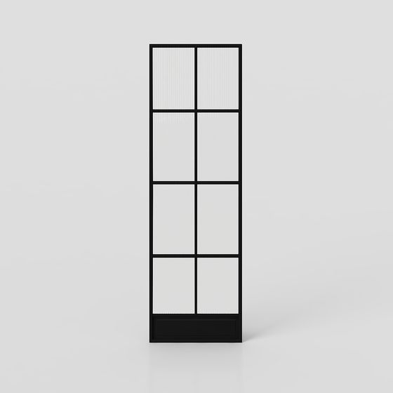 Black French Glass Partition
