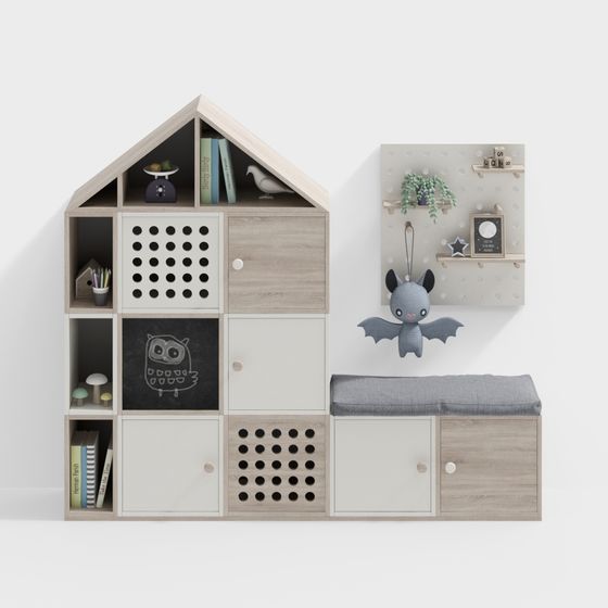 Fairy Tale Bookshelf 3D model