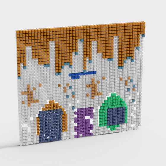 Pixel Puzzle 3D model