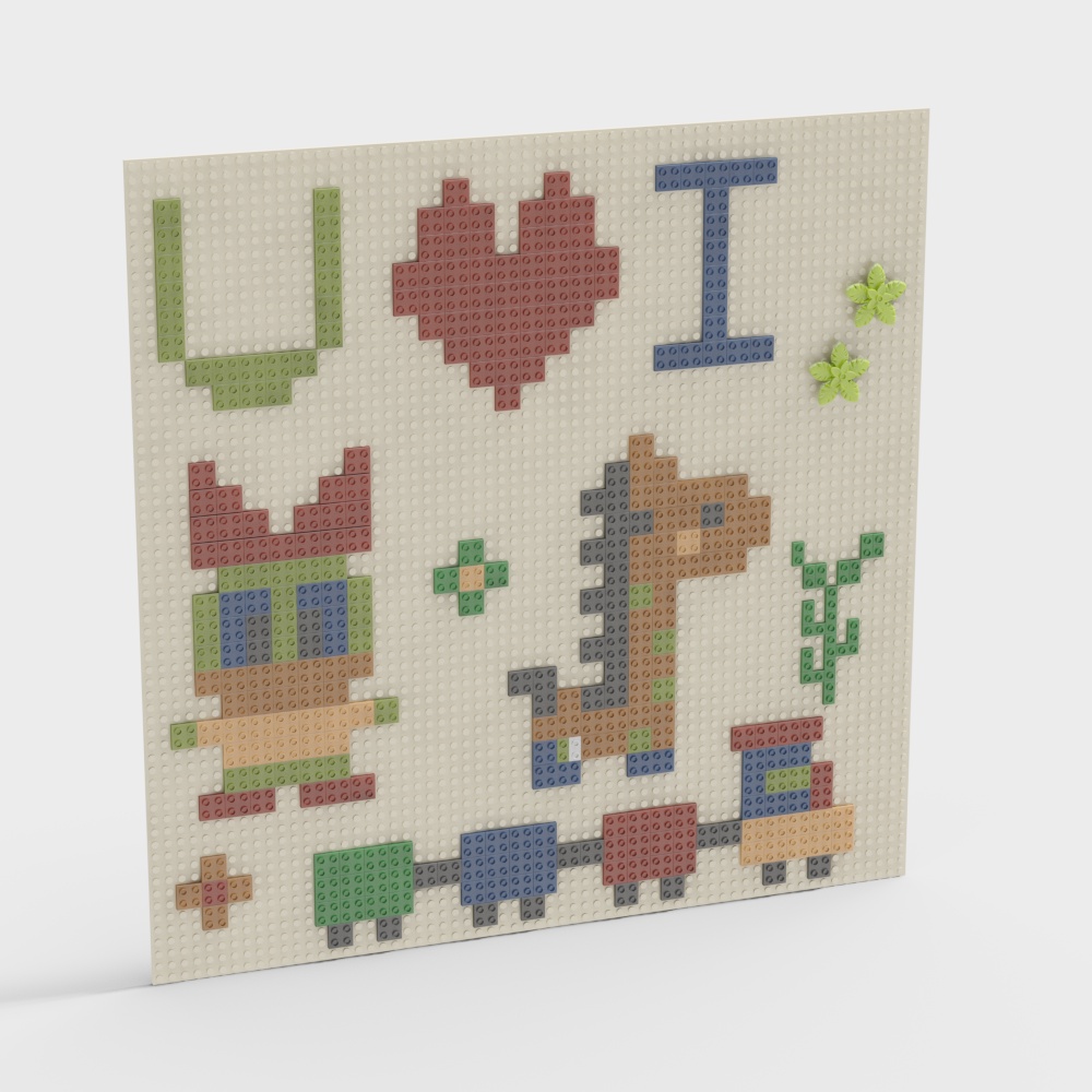 Стена из кирпичиков Lego