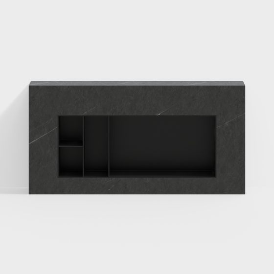 Minimalist Wall-Mounted Cabinet 3D model