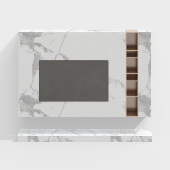 Modern Marble TV Stand 3D model