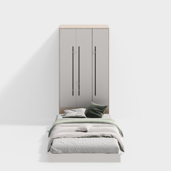 City Cozy Bedroom 3D model for Modern Spaces