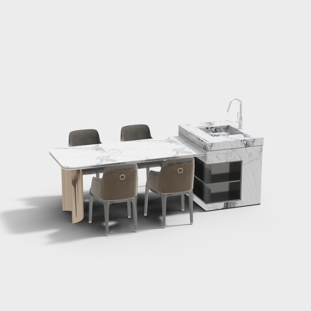 New Chinese Style Kitchen Island