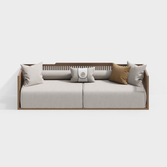 Stylish Low-Poly Sofa 3D Model for Modern Interiors