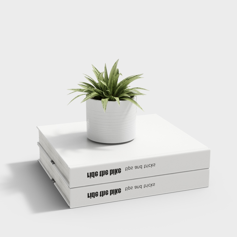 เครื่องประดับต้นไม้สีเขียวรูปหนังสือ