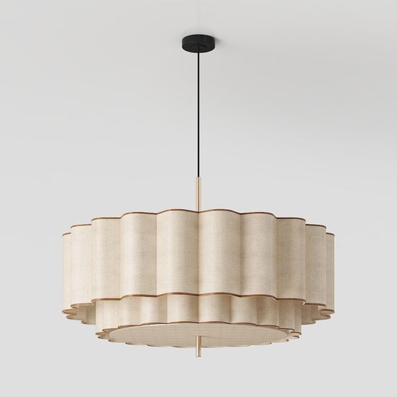 Ruffled Elegance 3D model Chandelier