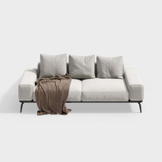 Cozy Minimalist 3D Sofa Model