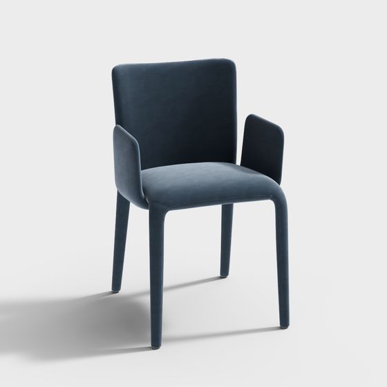 Elegant Low-Poly Chair 3D Model