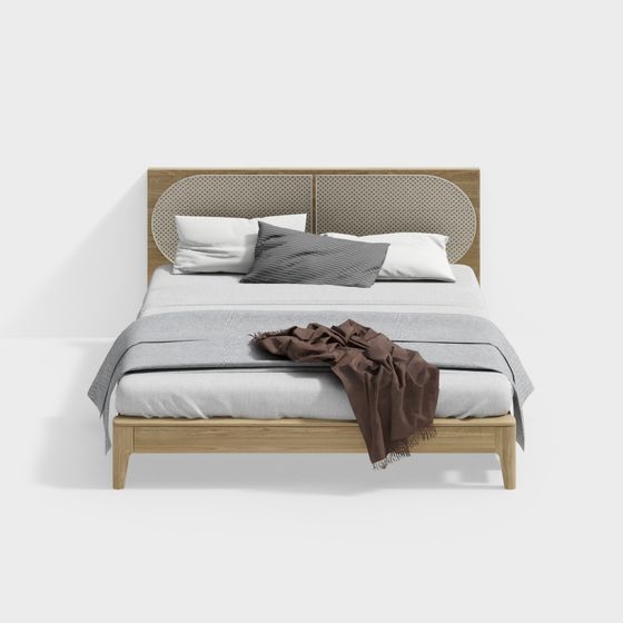 Contemporary 3D Bed Frame Model for Cozy Spaces